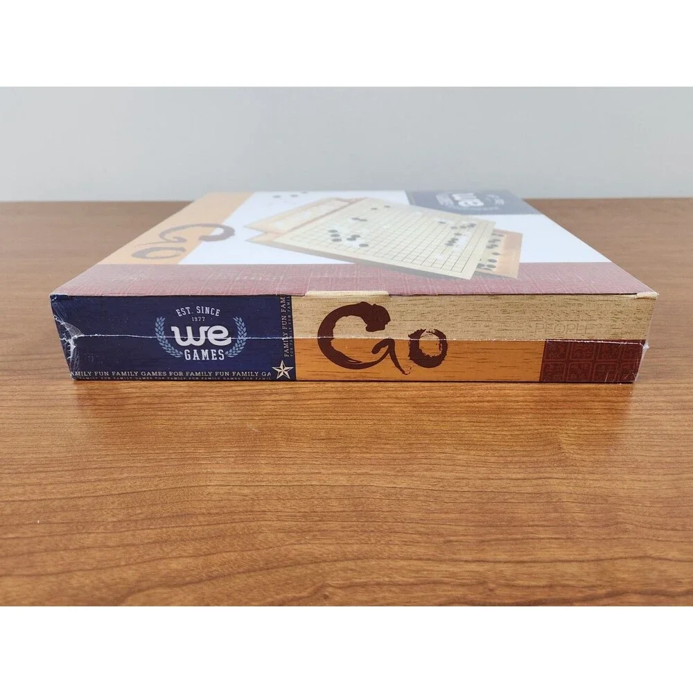 We Games Wood Go Set With Pull Out Drawers 12 Inch Gameboard Sealed New